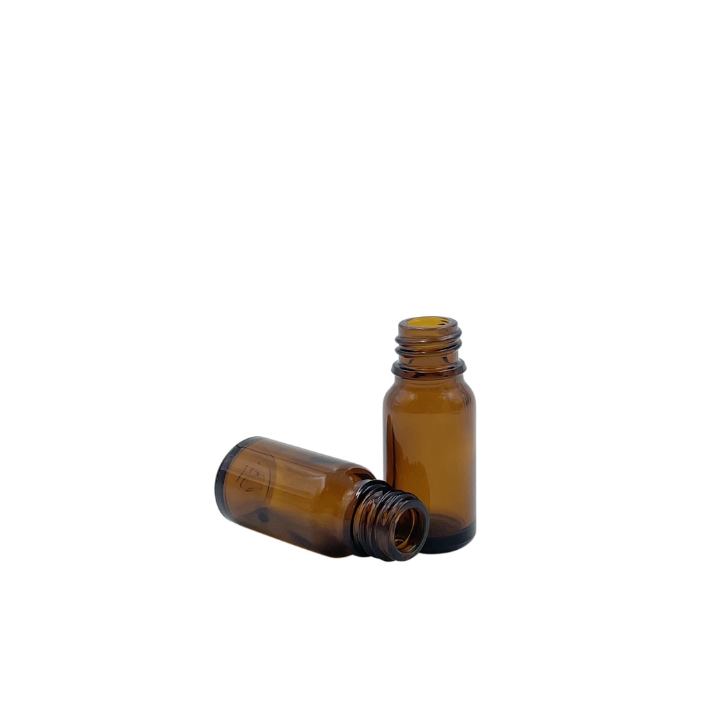Fles glas all-round bruin 10mL din18 per 195