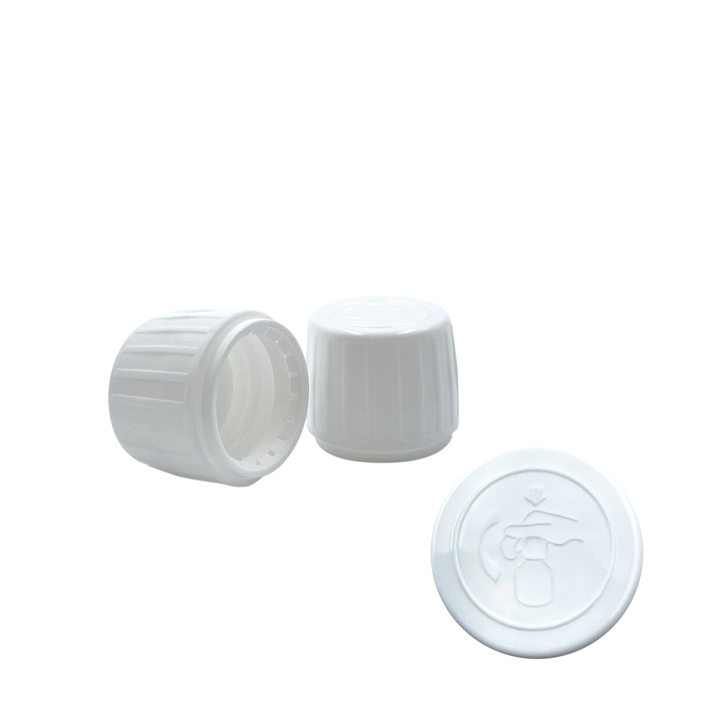 Cap black childproof sealable for glass & PET din28 per 50