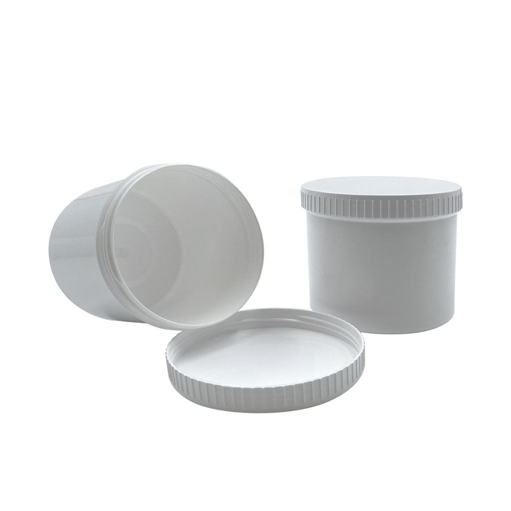 Salbendose weiß + Deckel 500mL pro 12